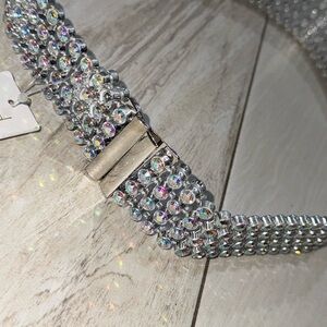 Dazzling Silver Rhinestone Belt